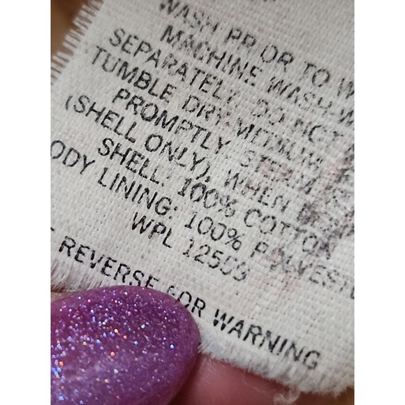 Vintage 80s Carhartt Denim Vest Men's  Large Tall Sherpa Lined Workwear Snap USA - Picture 16 of 16